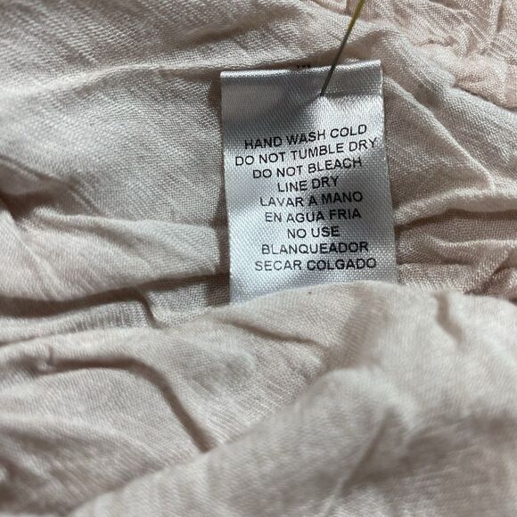 ENTRO Anthropologie Midi Dress Sleeveless Lace Ruffle Asymmetrical Womens M Pink - Picture 11 of 11